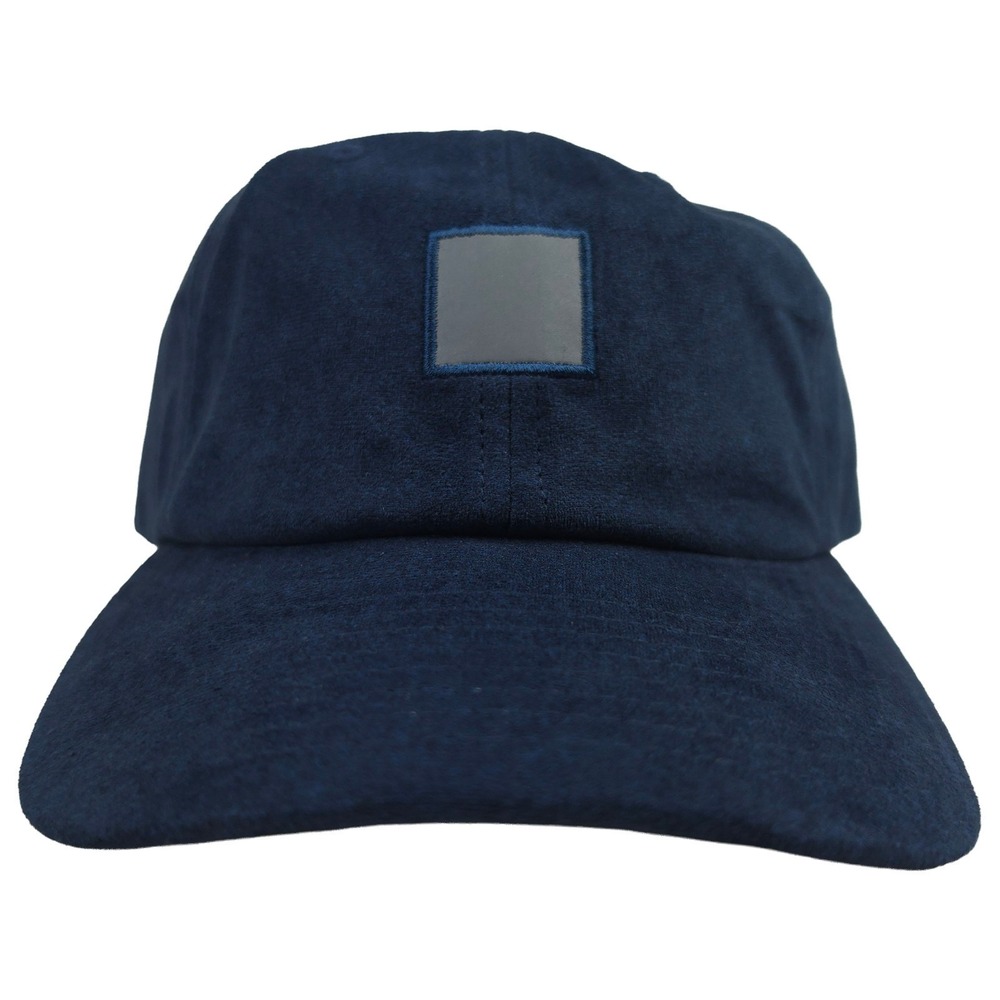 Mitchell & Ness Running Dad Hat Cap Reflective Square Logo and Closure Navy New